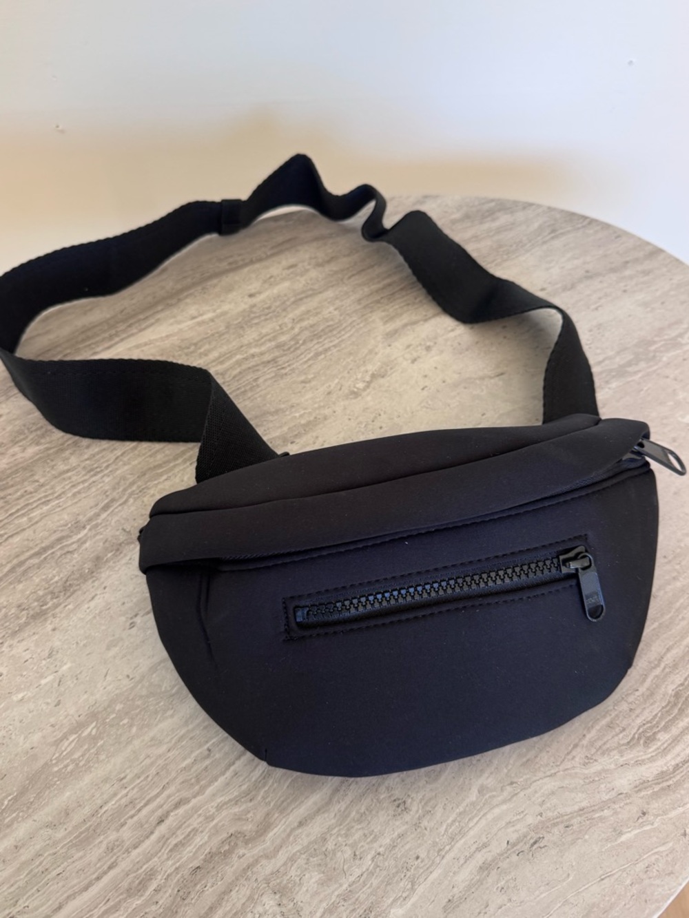 Dagne Dover Black Neoprene Belt Bag